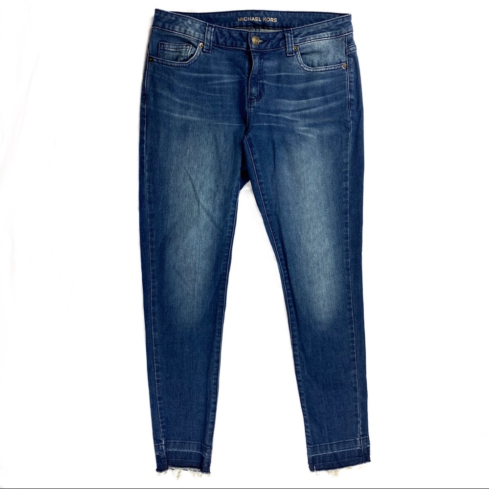 Michael Kors Izzy Raw Hem Skinny Jeans